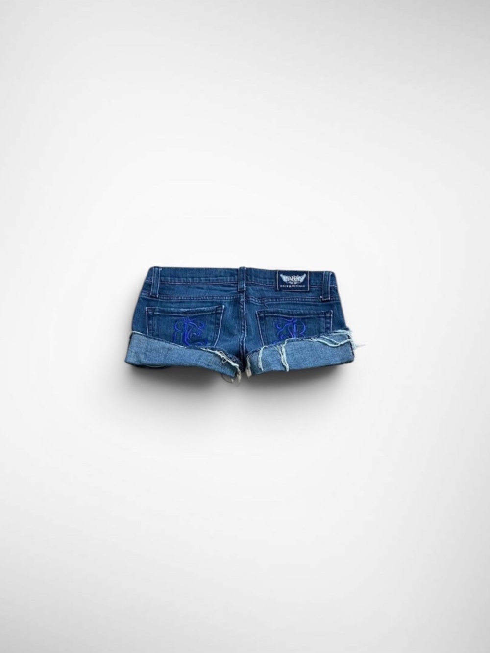 Rock & Republic Ultra Low Rise Micro Denim Shorts